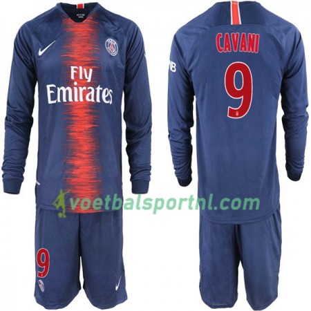 Paris Saint-Germain Cavani 9 Kind Thuis Tenue 2018-19 L/S